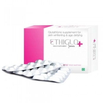 Ethiglo Plus Tablets (30's) + Vit C (30's) - Whitening / Lightening & Glow Treatment.