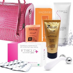 Complete Ethiglo Plus Skin Lightening Treatment Kit.